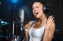 Singing recording in studio Singing recording in studio